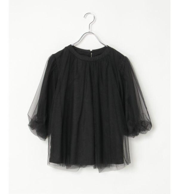 VENCE share style「チュールギャザーブラウス」|シャツ・ブラウス|