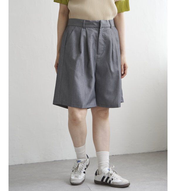 VENCE share style「TRツイルタックハーフパンツ」|その他|ライトグレー