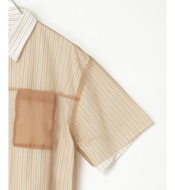 VENCE share style「ストライプチュールカブセSSシャツ」|シャツ・ブラウス|