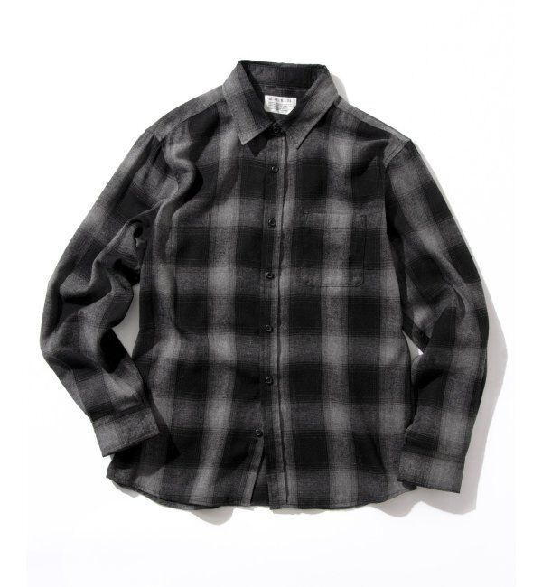 VENCE share style「TCネルチェックシャツ」|シャツ・ブラウス|ブラック