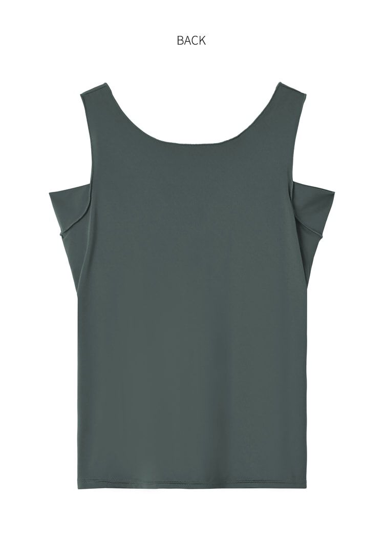 STYLE DELI「ワキ汗取りカップ付きインナータンクトップ／ローバック」|インナー|