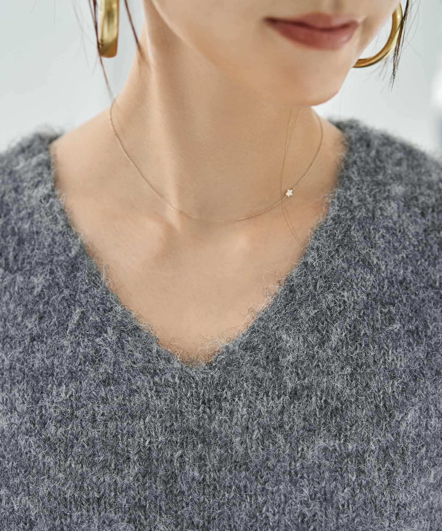 STYLE DELI「モヘアライクVネックニット」|ニット・セーター|