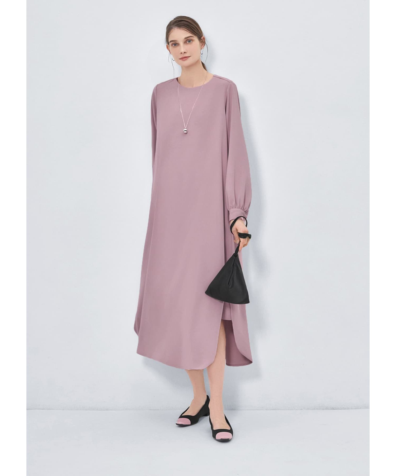 STYLE DELI「ベルト付きラウンドスリットワンピース」|ワンピース|