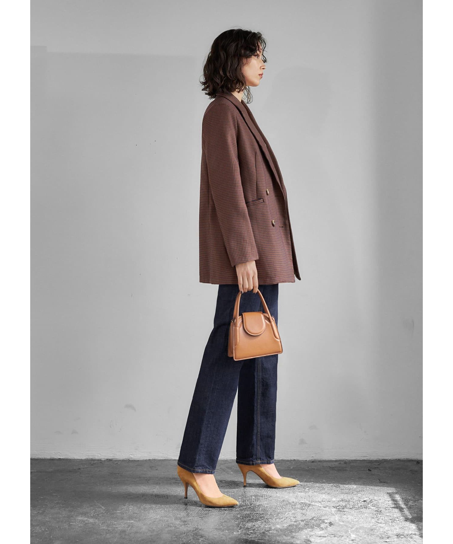 STYLE DELI「【LUXE】グレンチェック柄ダブルジャケットB」|テーラードジャケット|