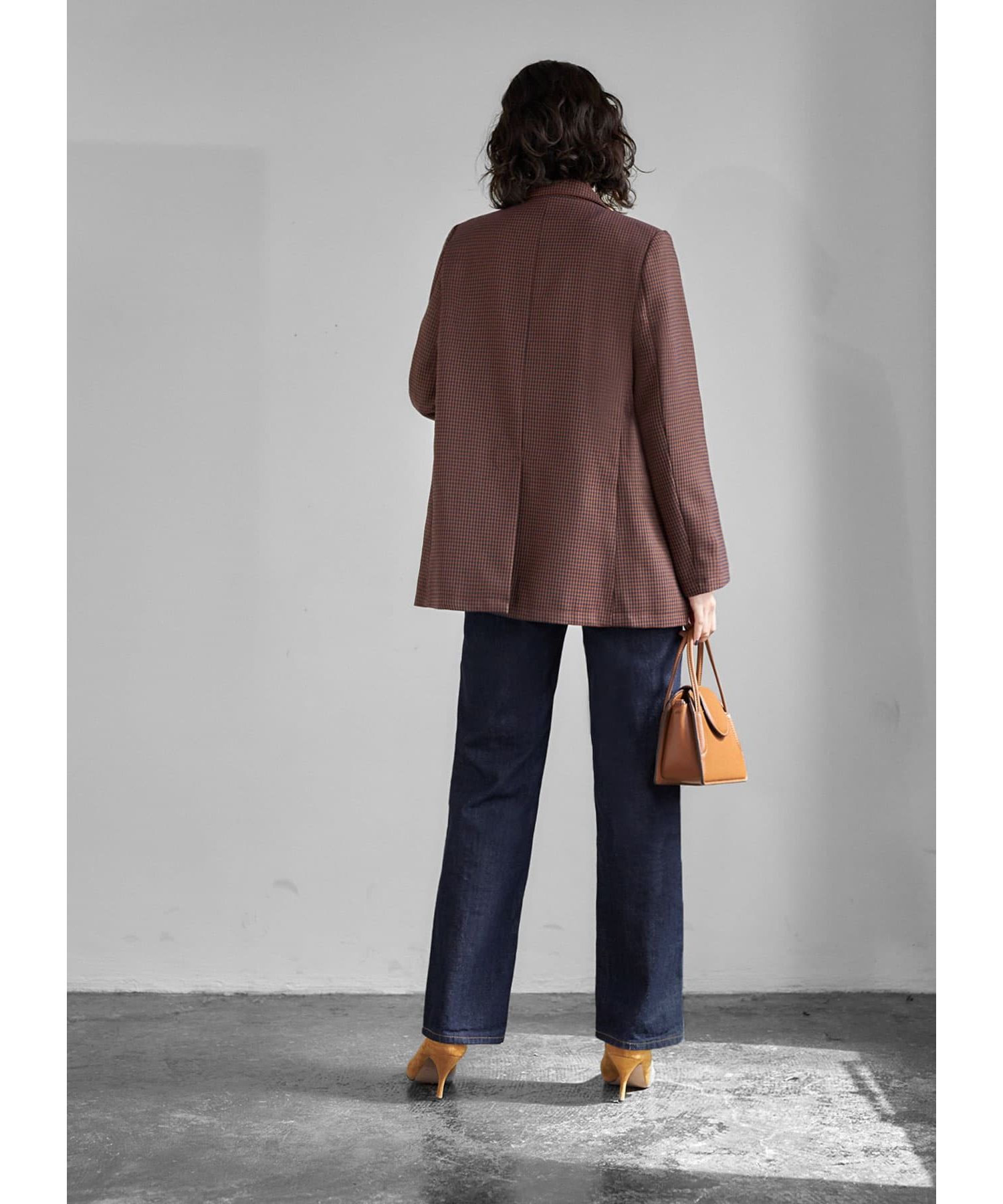 STYLE DELI「【LUXE】グレンチェック柄ダブルジャケットB」|テーラードジャケット|