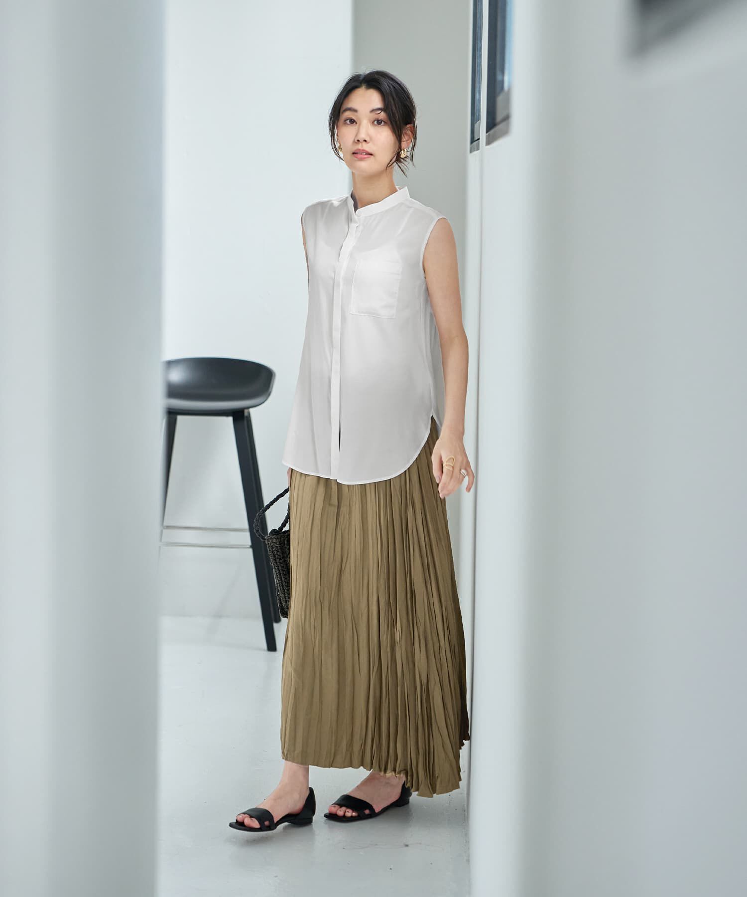 STYLE DELI「ランダムプリーツロングスカート」|スカート|