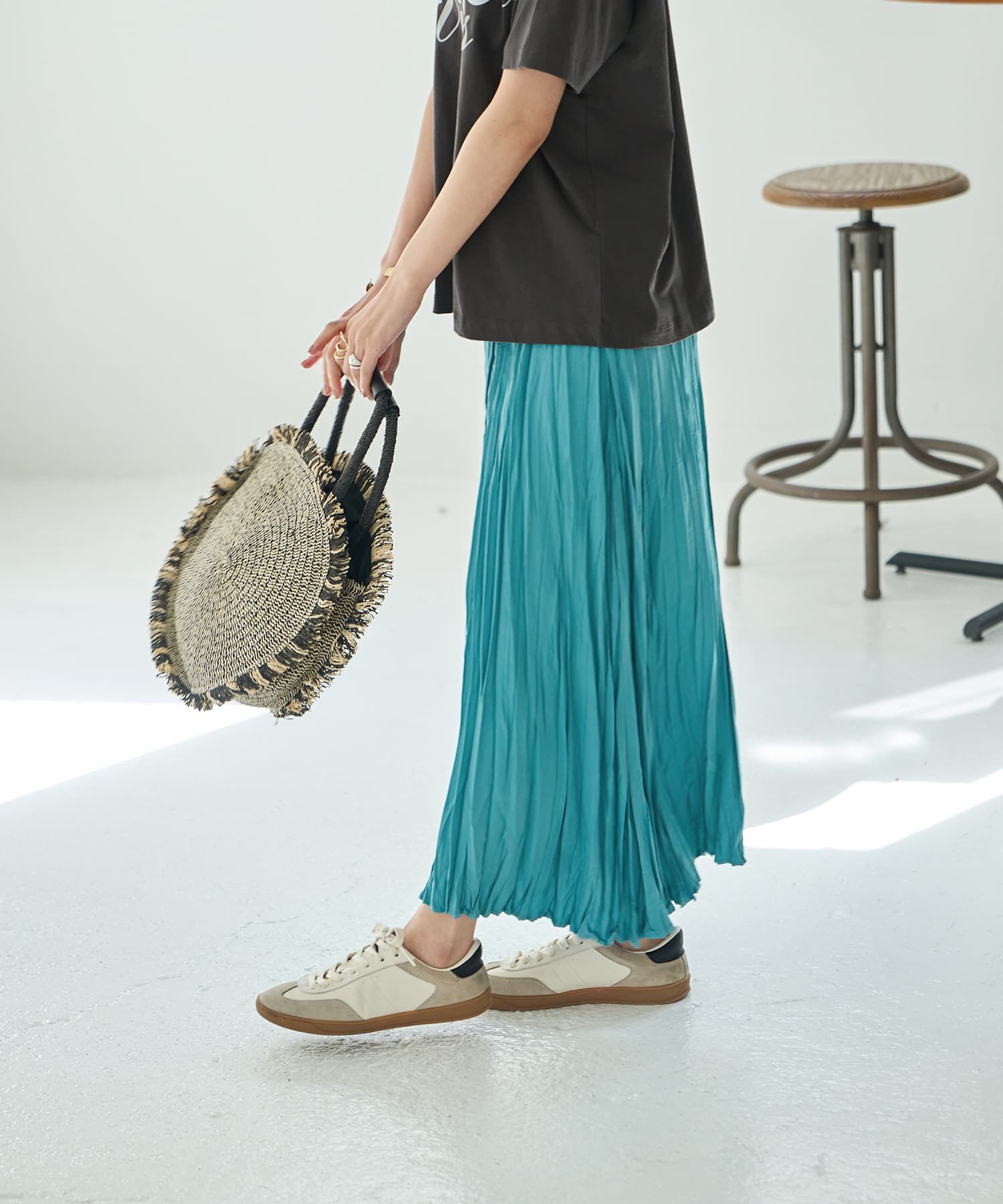 STYLE DELI「ランダムプリーツロングスカート」|スカート|