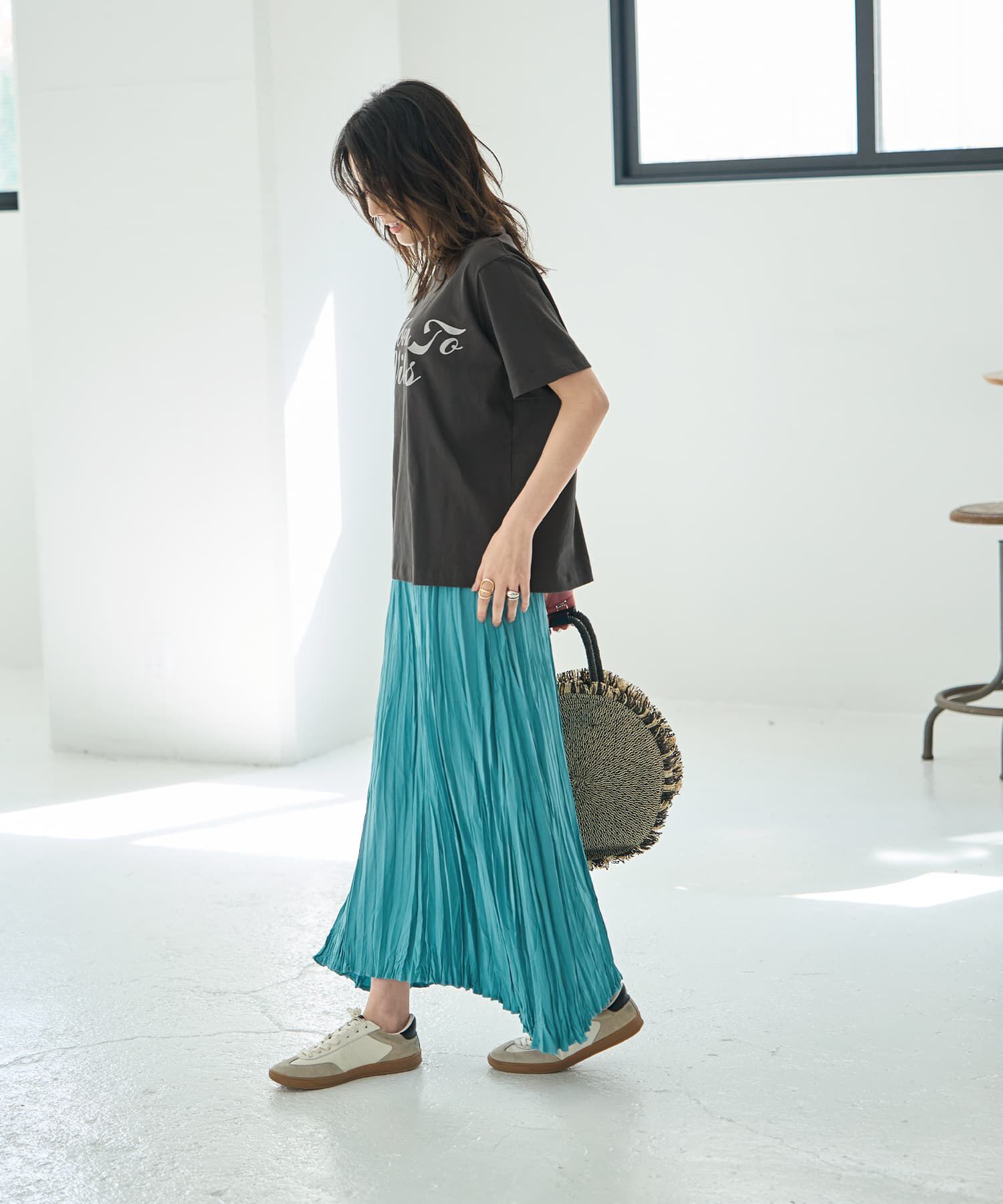 STYLE DELI「ランダムプリーツロングスカート」|スカート|