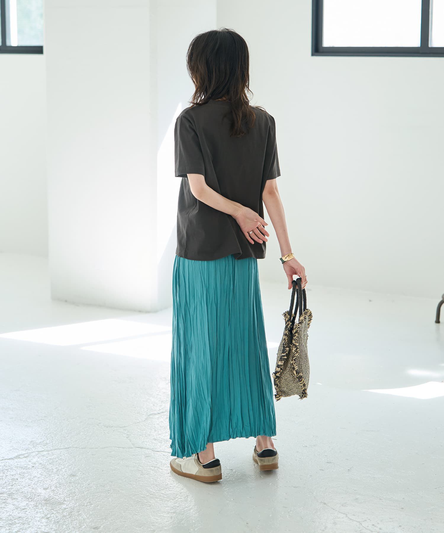 STYLE DELI「ランダムプリーツロングスカート」|スカート|