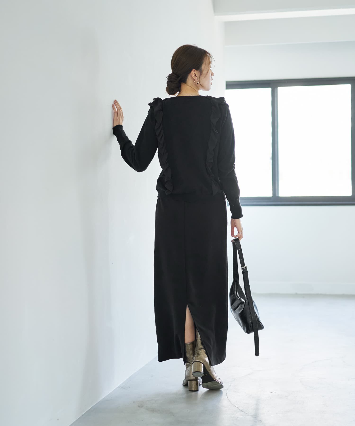  「シフォンフリルニットカーディガン」|シャツ・ブラウス|