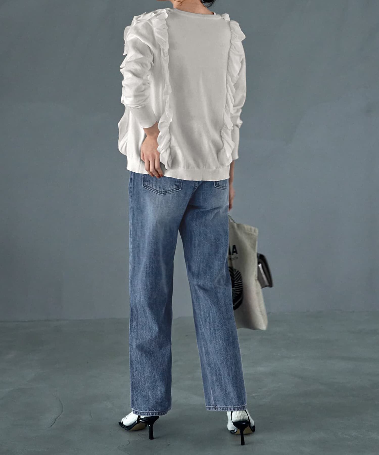  「シフォンフリルニットカーディガン」|シャツ・ブラウス|