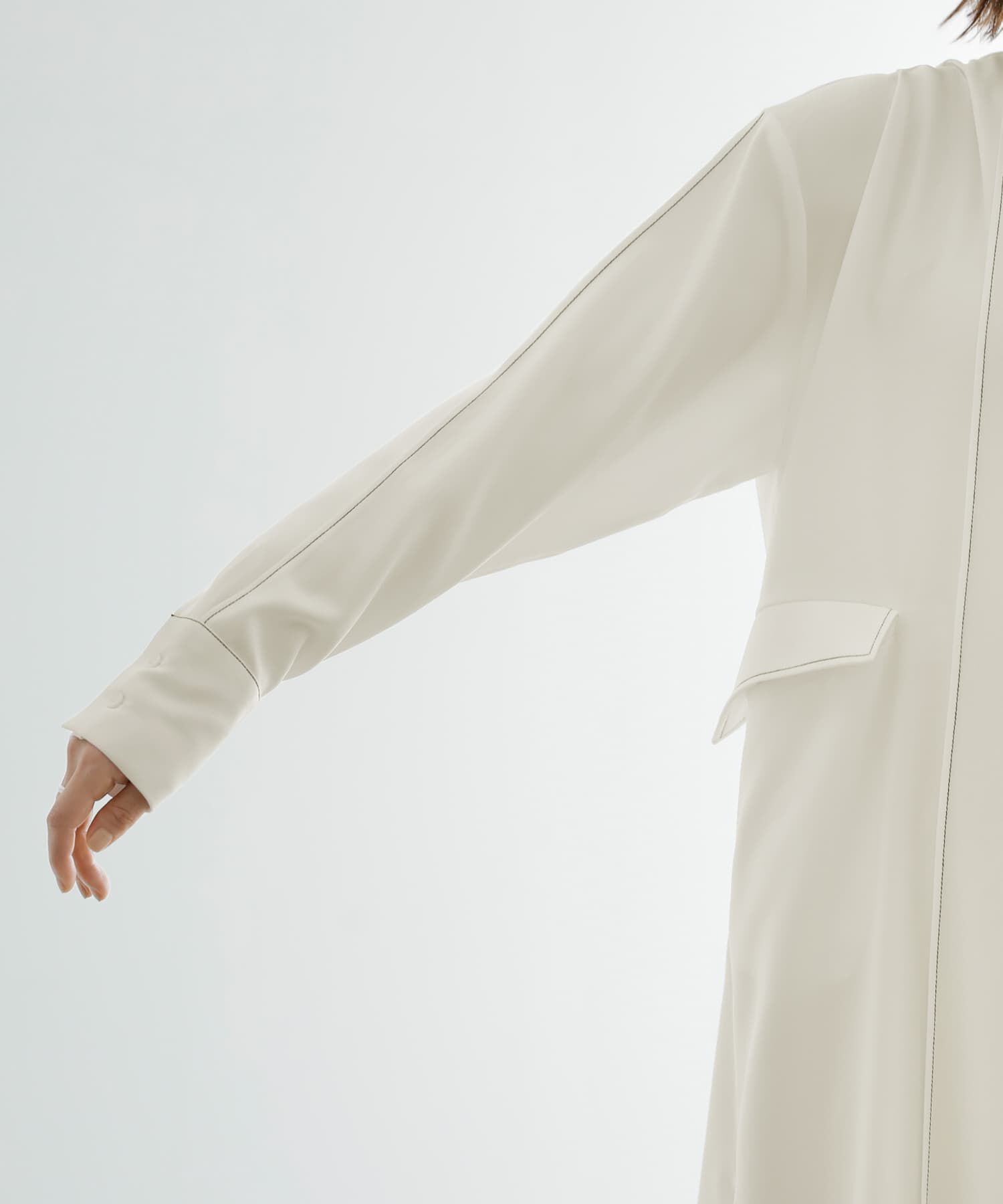 STYLE DELI「【LUXE】配色ステッチ両裾ファスナーワンピース」|ワンピース|