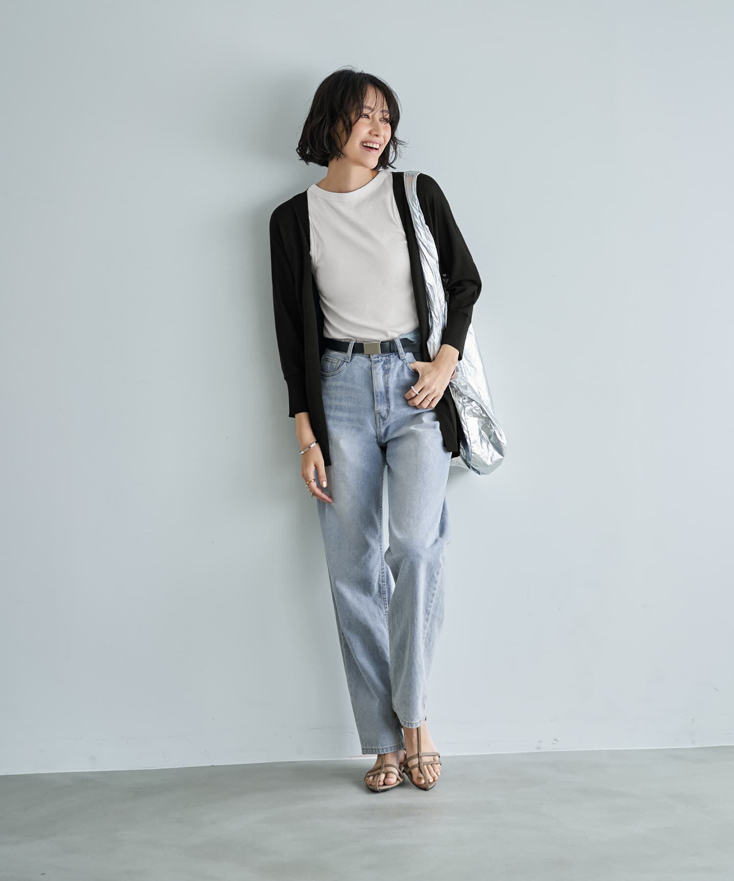 STYLE DELI「ひんやりタッチのミドル丈トッパーカーディガン」|カーディガン|