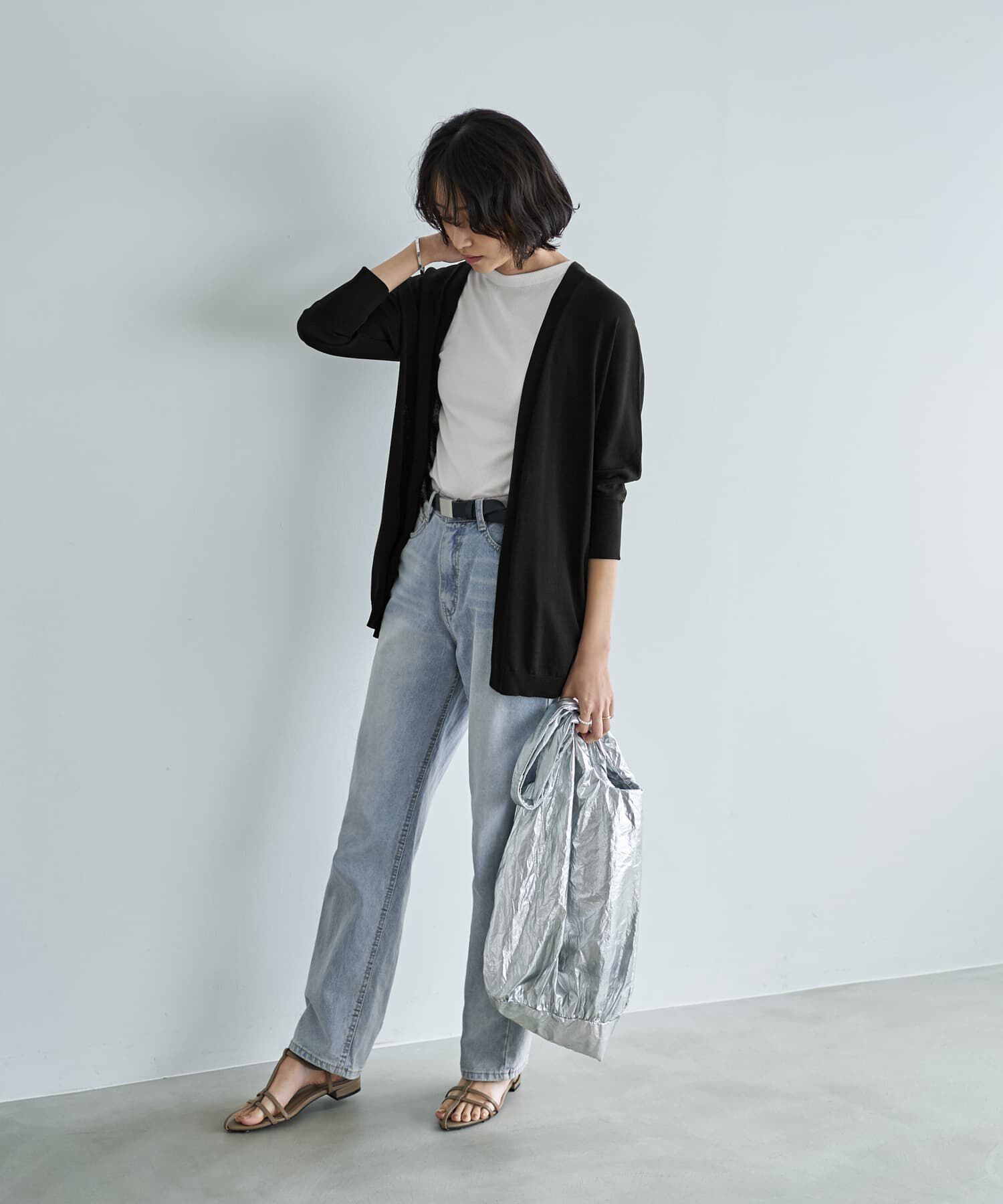 STYLE DELI「ひんやりタッチのミドル丈トッパーカーディガン」|カーディガン|