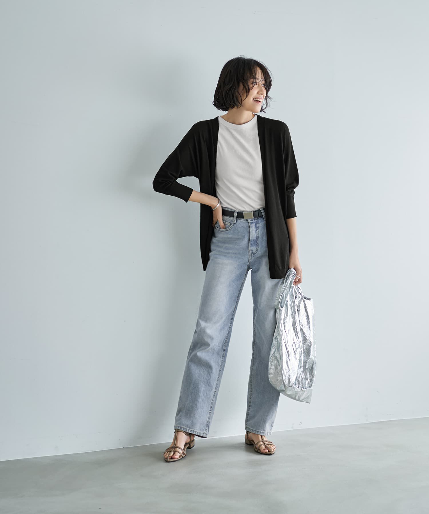 STYLE DELI「ひんやりタッチのミドル丈トッパーカーディガン」|カーディガン|