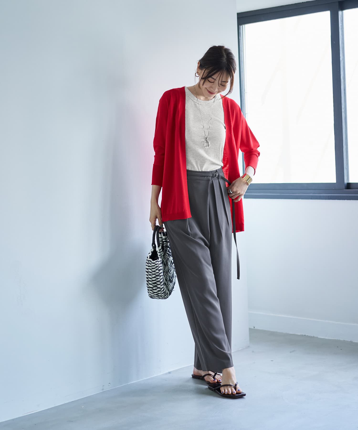 STYLE DELI「ひんやりタッチのミドル丈トッパーカーディガン」|カーディガン|