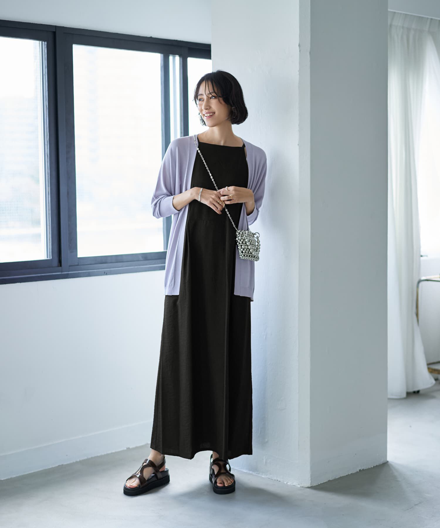 STYLE DELI「ひんやりタッチのミドル丈トッパーカーディガン」|カーディガン|