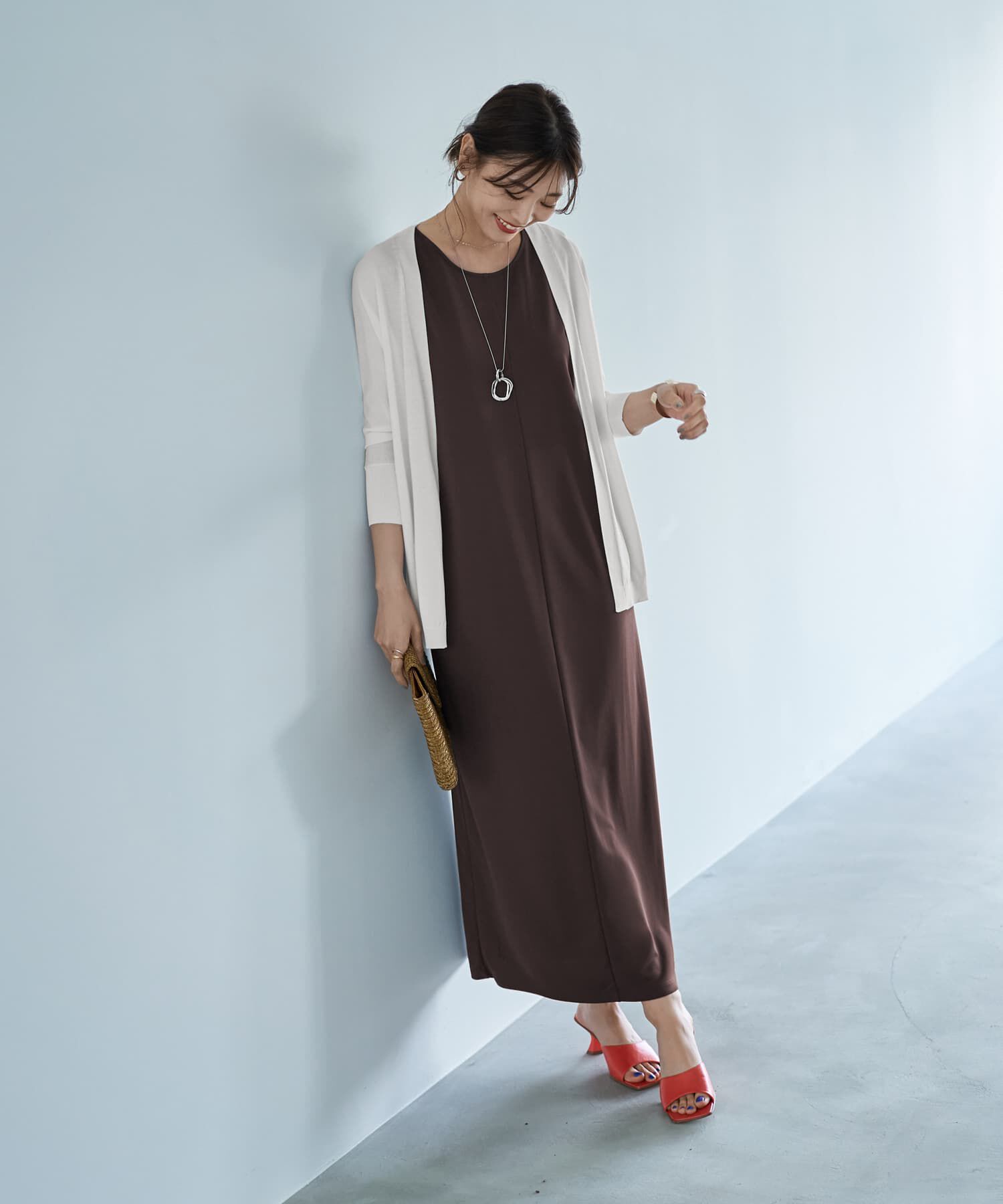 STYLE DELI「ひんやりタッチのミドル丈トッパーカーディガン」|カーディガン|