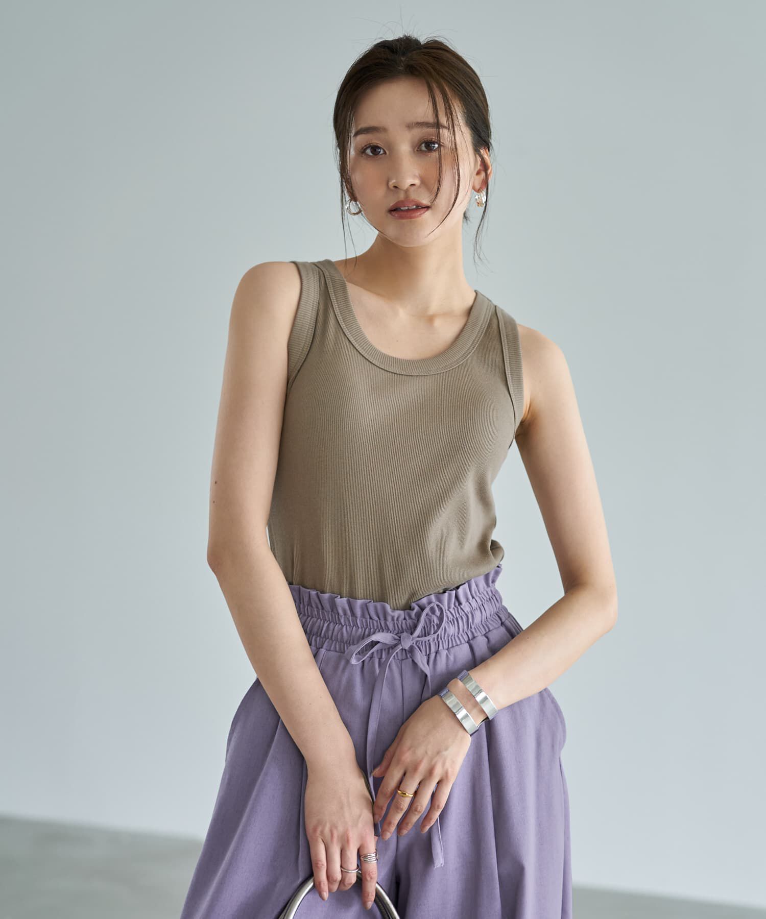 STYLE DELI「【Made in JAPAN】太めバインダーリブタンクトップ」|タンクトップ|