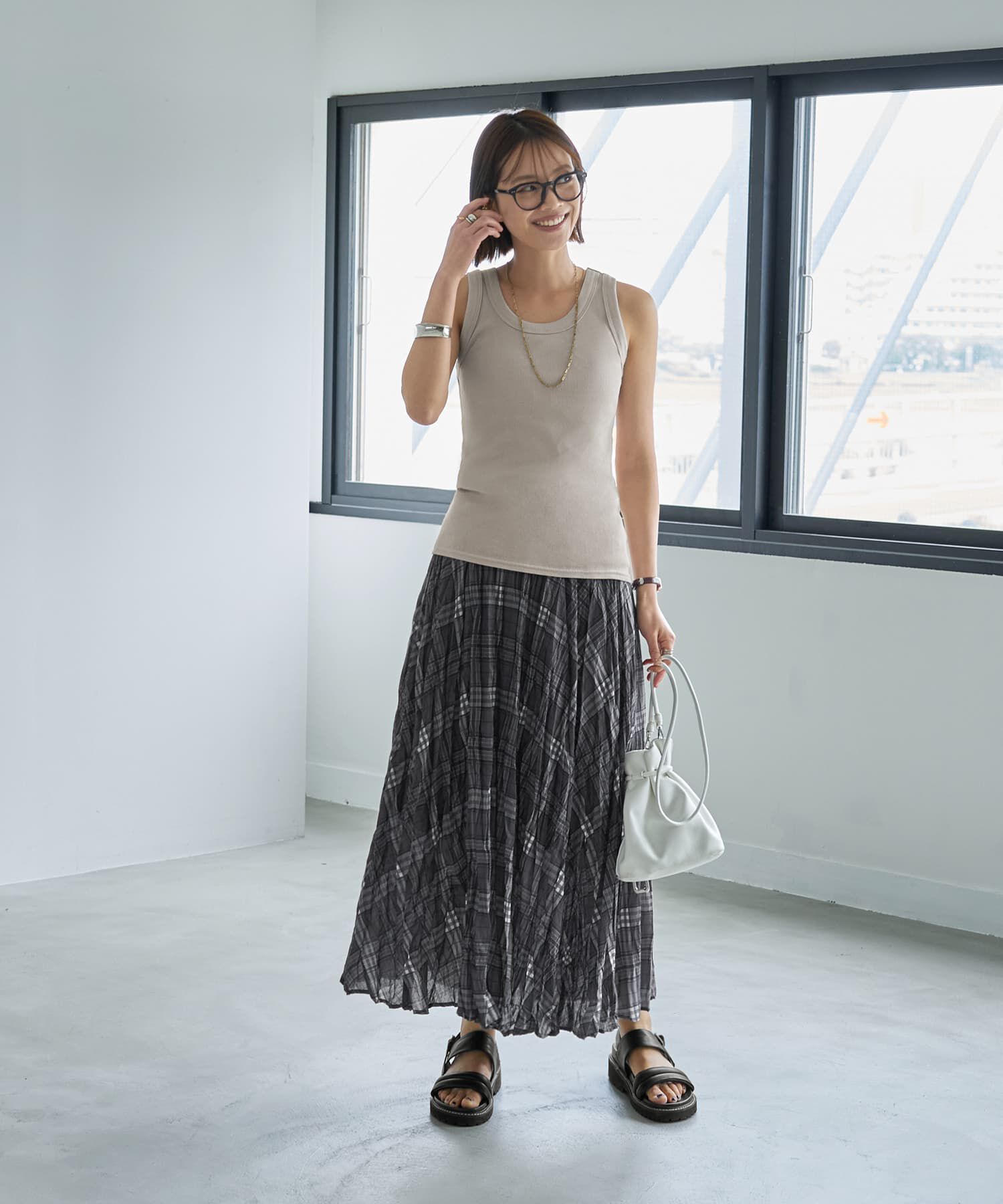 STYLE DELI「【Made in JAPAN】太めバインダーリブタンクトップ」|タンクトップ|