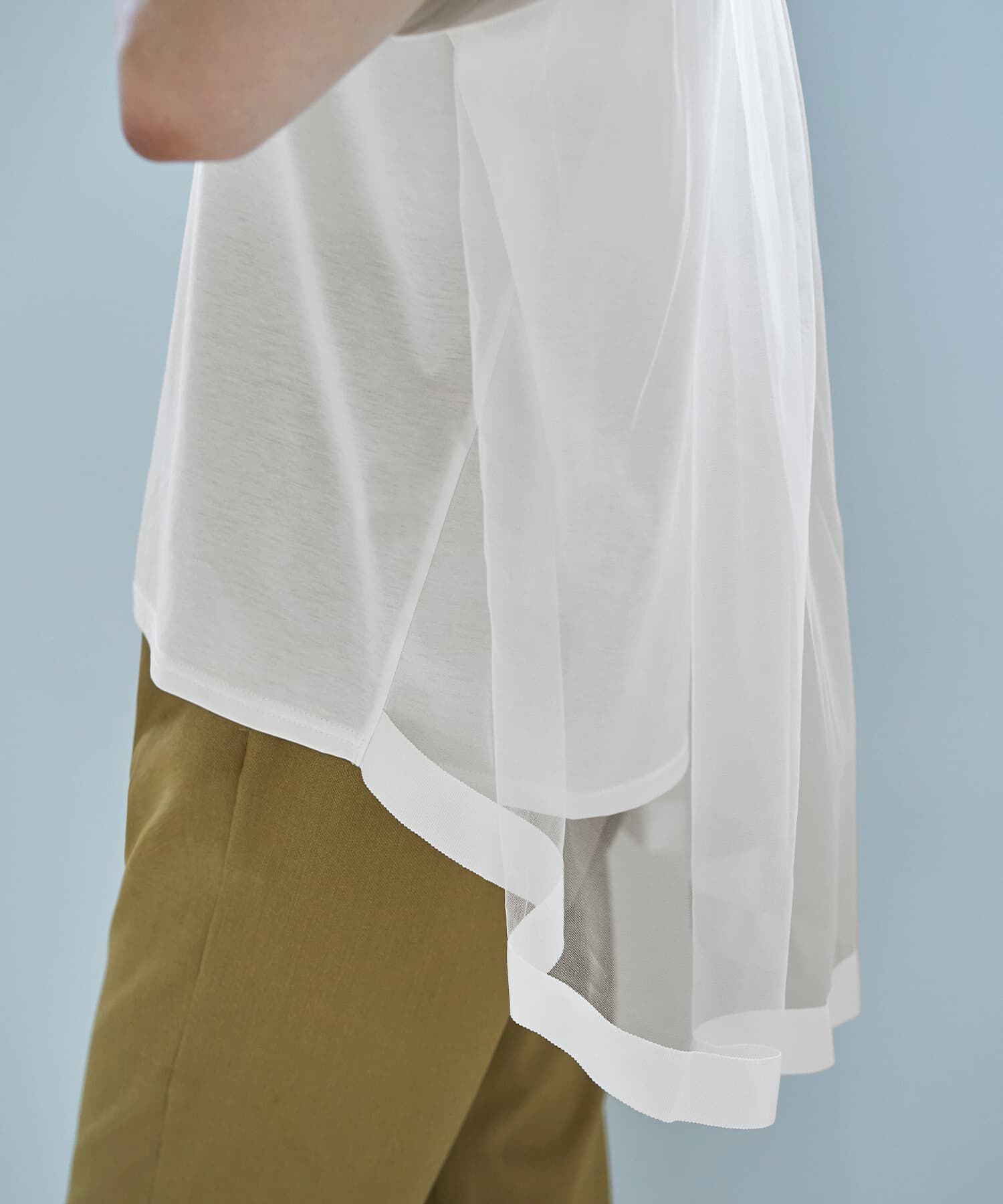 STYLE DELI「【Made in JAPAN】背面チュールカットソートップス」|Tシャツ・カットソー|