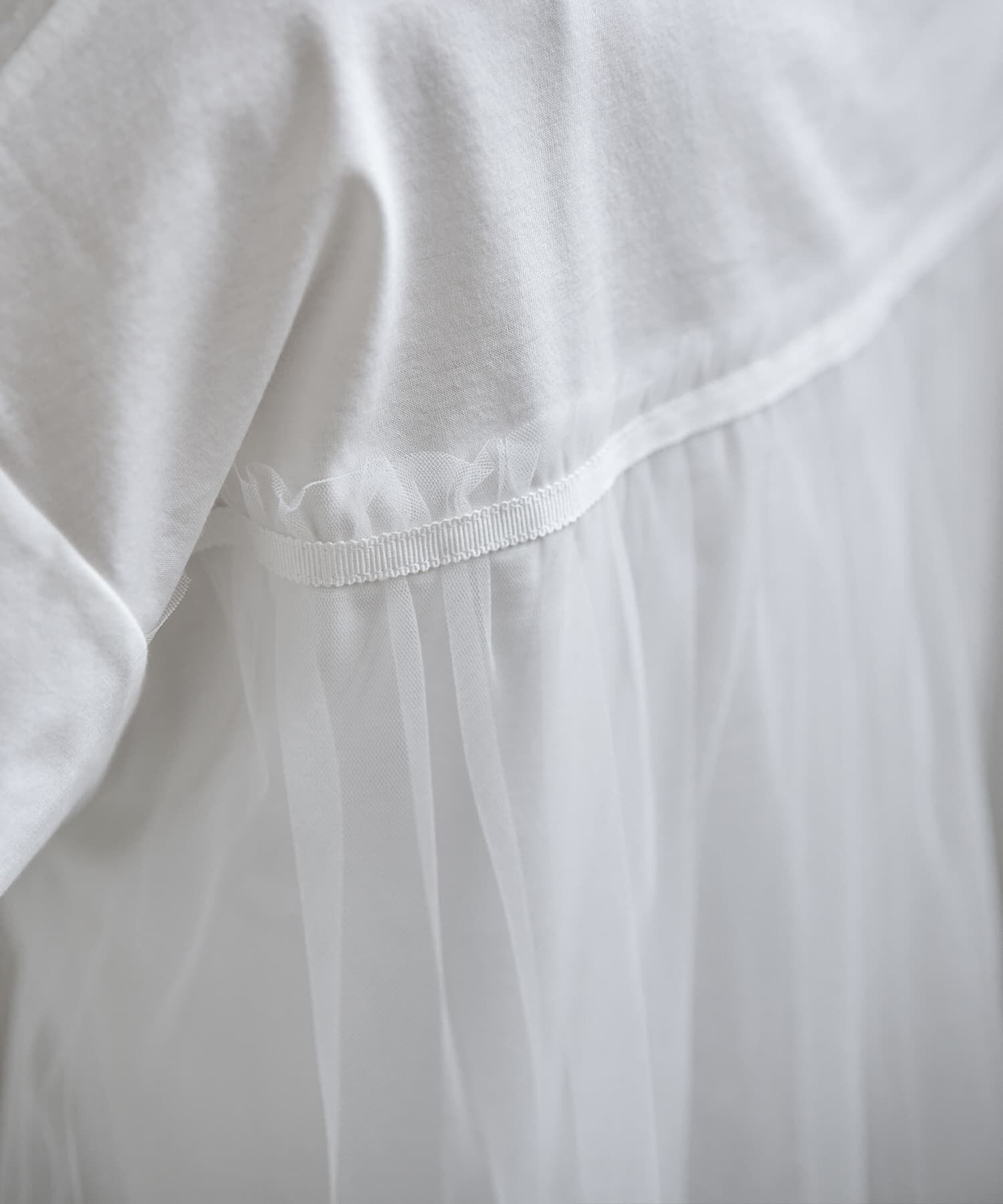 STYLE DELI「【Made in JAPAN】背面チュールカットソートップス」|Tシャツ・カットソー|