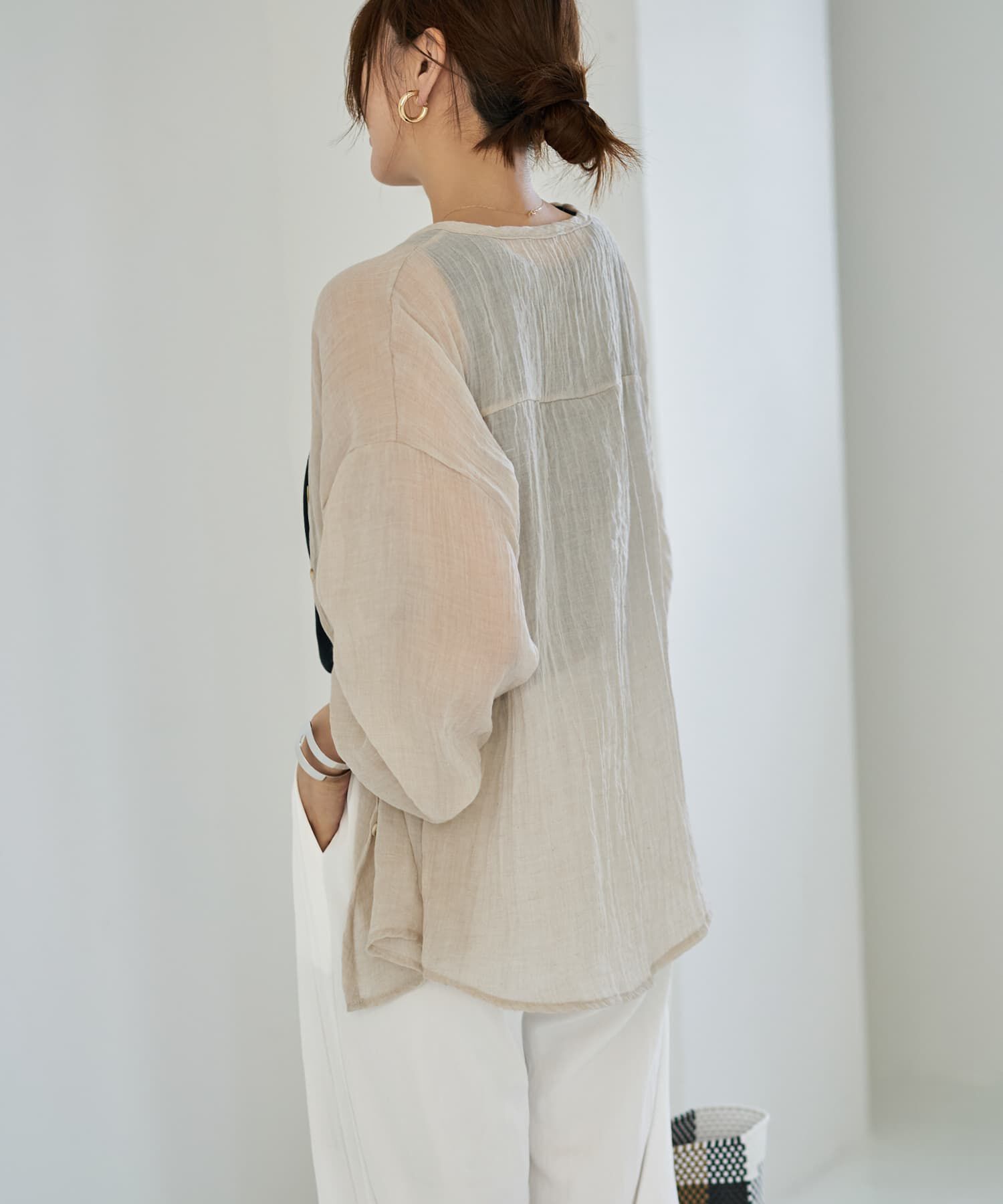 STYLE DELI「ラミー調風合い加工シャツカーディガン」|シャツ・ブラウス|
