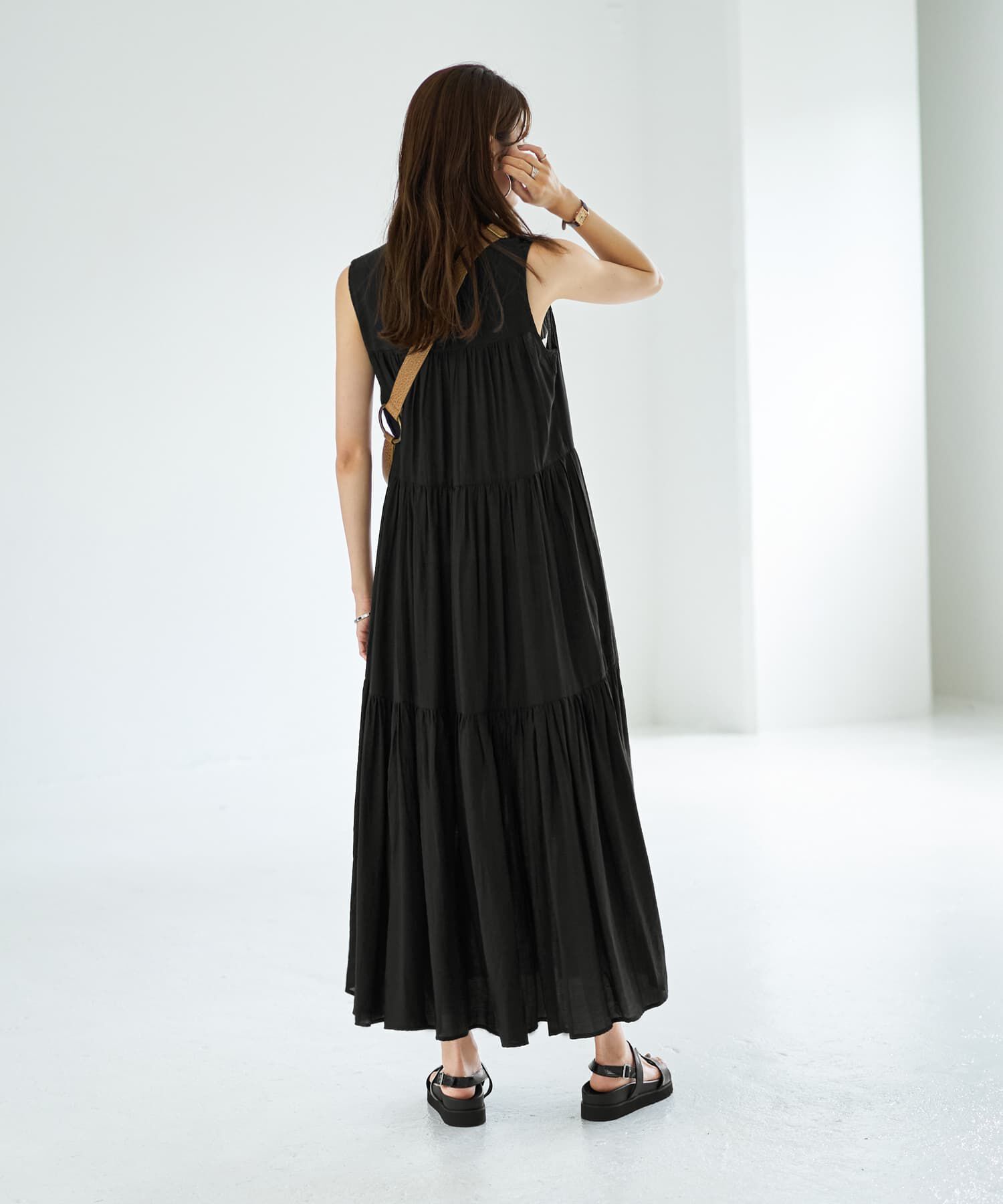 STYLE DELI「【LUXE】楊柳ティアードサマードレスB」|ワンピース|