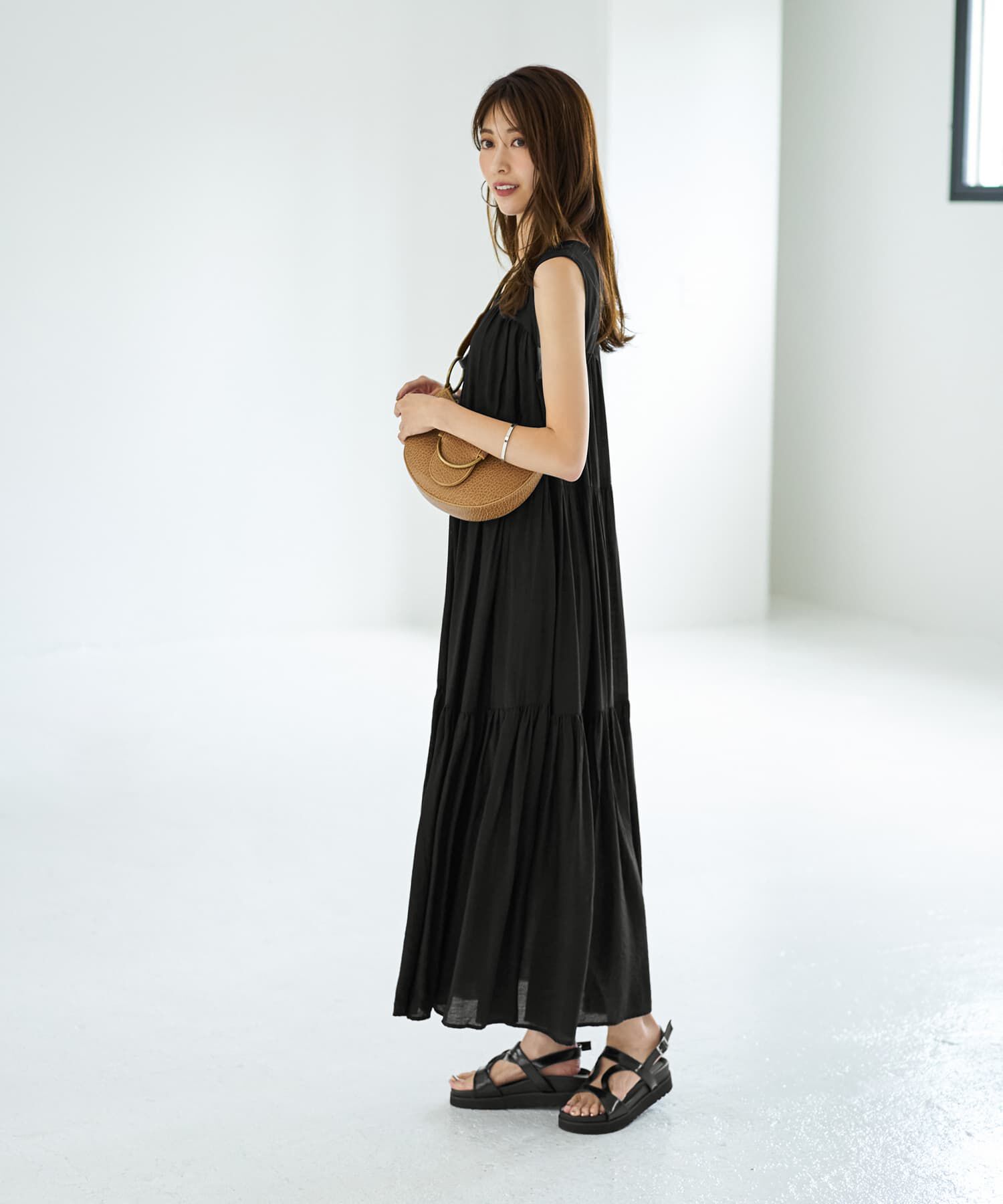 STYLE DELI「【LUXE】楊柳ティアードサマードレスB」|ワンピース|