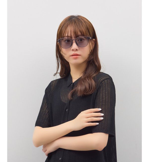  「SUNCUTGlasses/UV100%CUT ウェリントン型 サングラス | カラーレンズ 軽量 TR素材 紫外線対策 UVカット」|サングラス|グレー