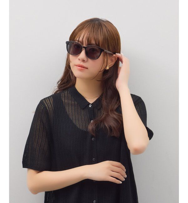  「SUNCUTGlasses/UV100%CUT ウェリントン型 サングラス | カラーレンズ 軽量 TR素材 紫外線対策 UVカット」|サングラス|ブラック系その他1