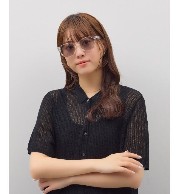  「SUNCUTGlasses/UV100%CUT ウェリントン型 サングラス | カラーレンズ 軽量 TR素材 紫外線対策 UVカット」|サングラス|クリア1