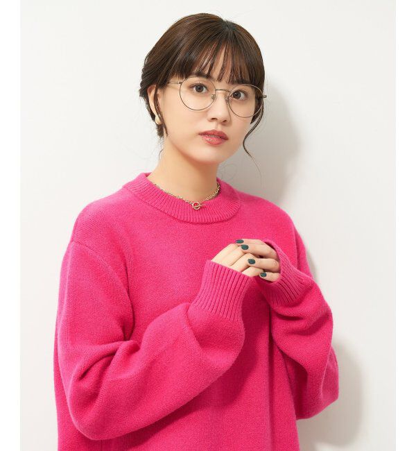  「[中顔面短縮みえメガネ]Zoff｜メガネ｜メタルフレーム 伊達・度付き｜FASHION METAL レンズ交換券付」|メガネ|薄ブラウン