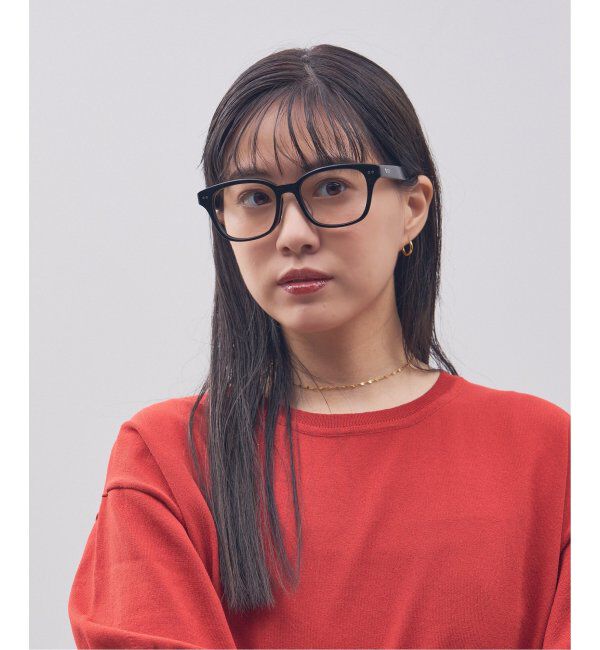  「Zoff｜STUDIO SEVEN｜ウェリントン型 メガネ 太縁フレーム 黒縁｜伊達メガネ 度付きメガネ レンズ交換券付」|メガネ|ブラック