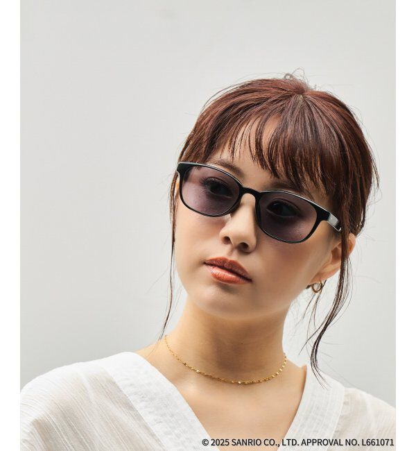  「【WEB限定】Zoff｜はぴだんぶい 調光サングラス｜紫外線で色が変わる 紫外線対策 UVカット｜グッズ  」|サングラス|ブラック