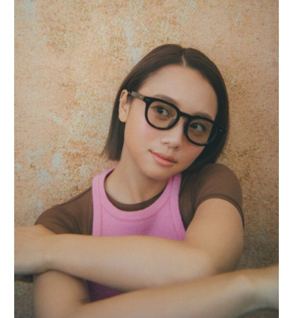  「Zoff｜AOI IHARA ウェリントン型 サングラス カラーレンズ 黒縁 クリアフレーム 紫外線対策 UVカット  」|サングラス|