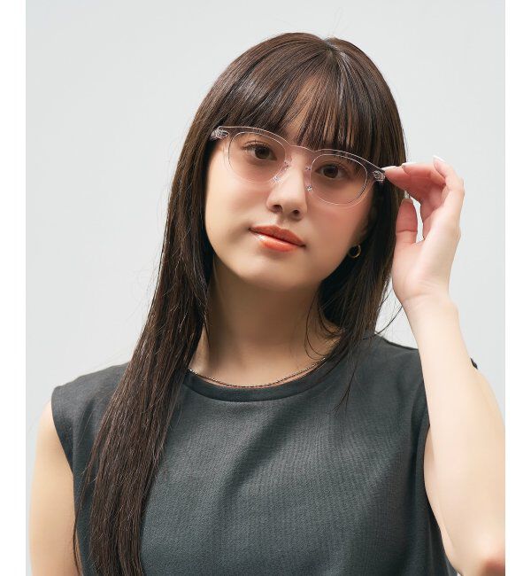  「Zoff｜AOI IHARA ウェリントン型 サングラス カラーレンズ 黒縁 クリアフレーム 紫外線対策 UVカット  」|サングラス|