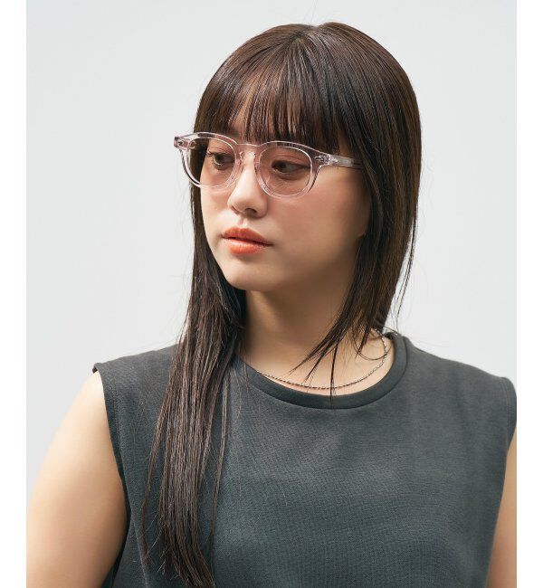  「Zoff｜AOI IHARA ウェリントン型 サングラス カラーレンズ 黒縁 クリアフレーム 紫外線対策 UVカット  」|サングラス|