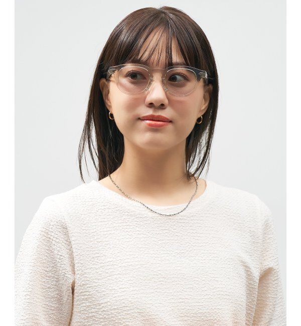  「Zoff｜AOI IHARA ウェリントン型 サングラス カラーレンズ 黒縁 クリアフレーム 紫外線対策 UVカット  」|サングラス|