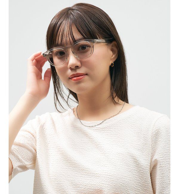  「Zoff｜AOI IHARA ウェリントン型 サングラス カラーレンズ 黒縁 クリアフレーム 紫外線対策 UVカット  」|サングラス|