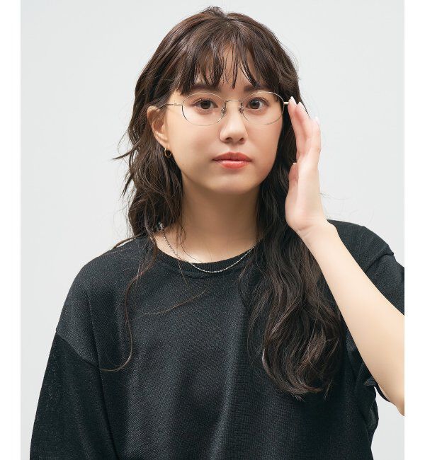  「オーバル型 メガネ 軽量｜メタルフレーム｜伊達メガネ 度付きメガネ｜大人可愛い｜Zoff｜ レンズ交換券付」|メガネ|