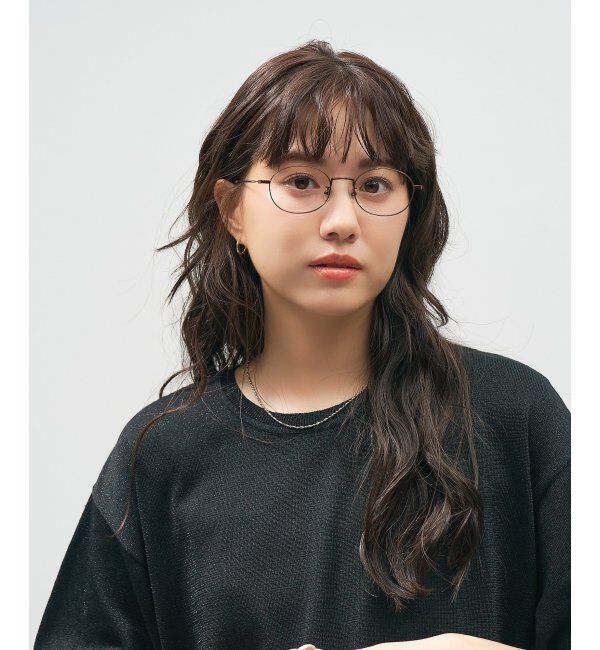  「オーバル型 メガネ 軽量｜メタルフレーム｜伊達メガネ 度付きメガネ｜大人可愛い｜Zoff｜ レンズ交換券付」|メガネ|