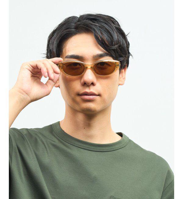  「Zoff｜takashi kumagai スクエア型 サングラス 横長フレーム｜キャッツアイ｜紫外線対策 UVカット  」|サングラス|