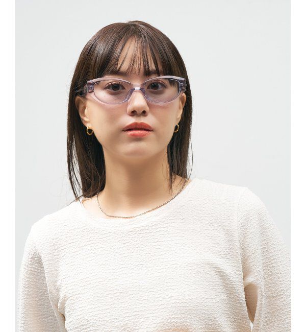  「Zoff｜takashi kumagai スクエア型 サングラス 横長フレーム｜キャッツアイ｜紫外線対策 UVカット  」|サングラス|
