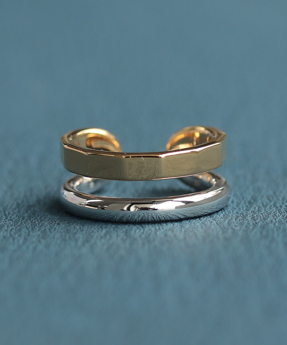  「Two as one　silver925　2連コンビリング　ペア」|リング|ゴールド