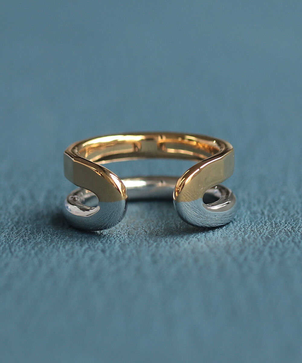  「Two as one　silver925　2連コンビリング　ペア」|リング|