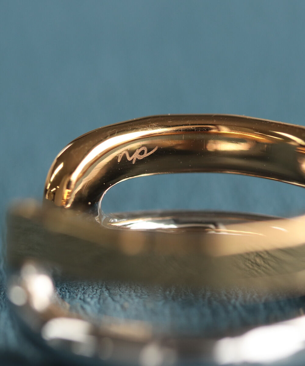  「Two as one　silver925　2連コンビリング　ペア」|リング|