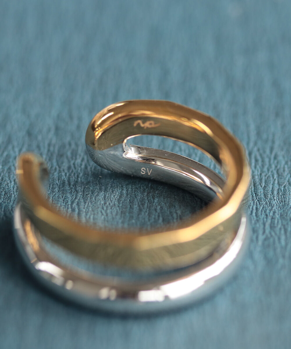  「Two as one　silver925　2連コンビリング　ペア」|リング|