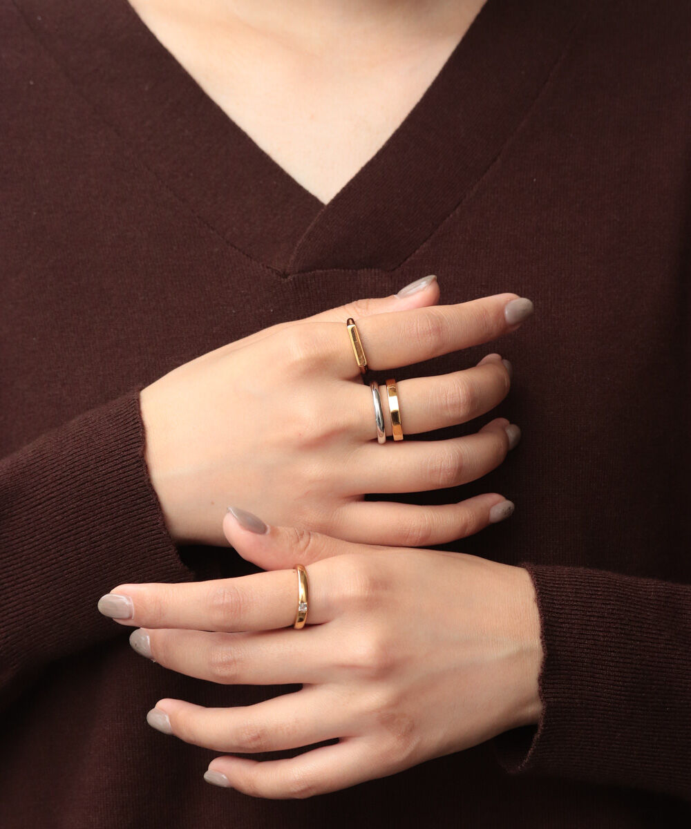  「Two as one　silver925　2連コンビリング　ペア」|リング|