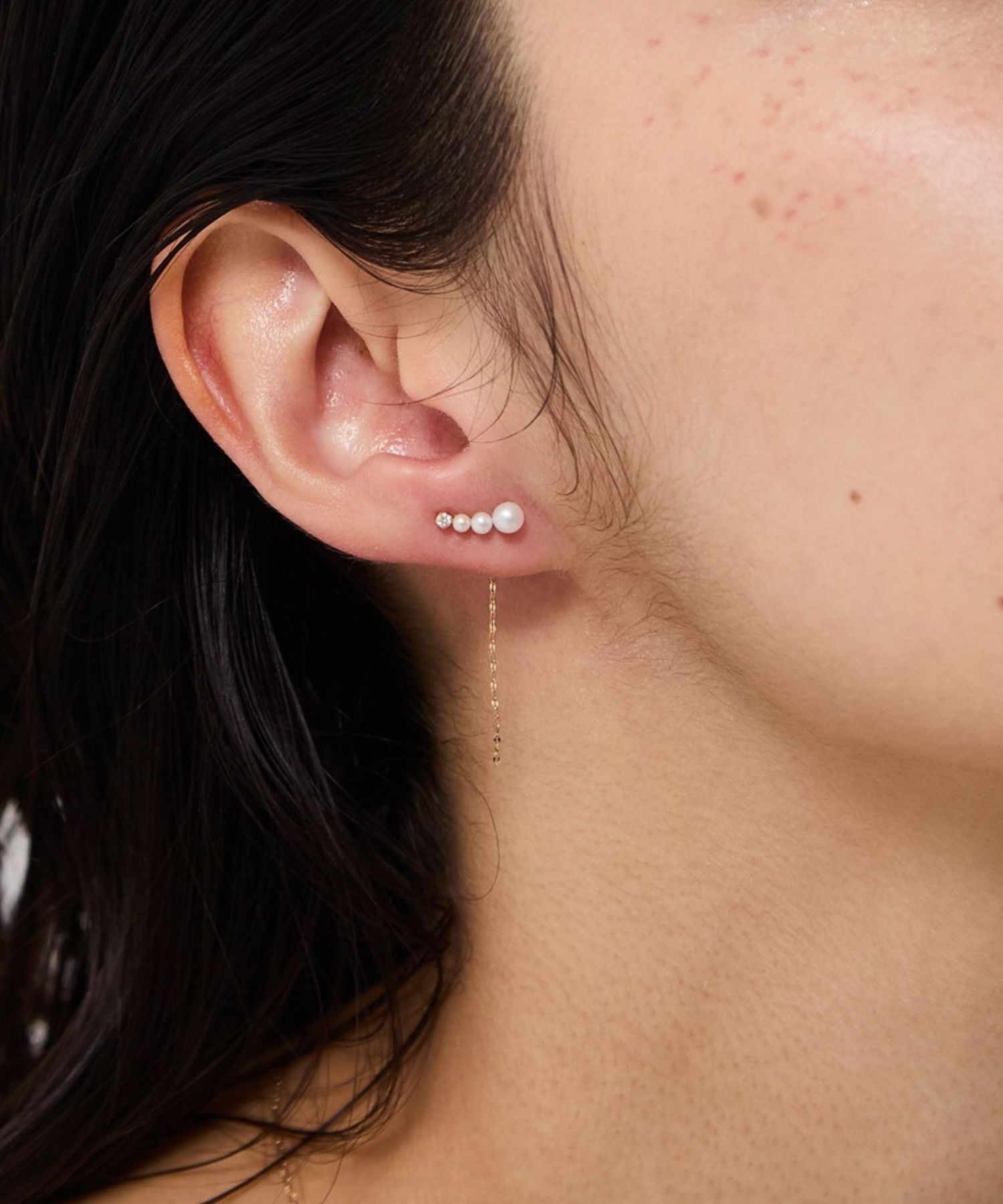 JUPITER「【K10】ダイヤモンド&パールピアス」|ピアス|